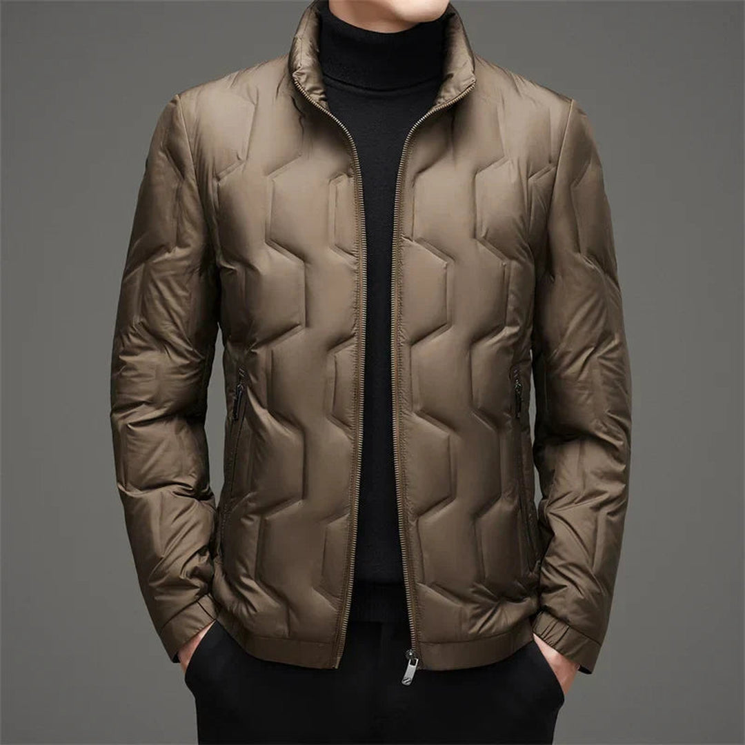Men's Quilted Down Jacket – Lightweight Windproof Warmth