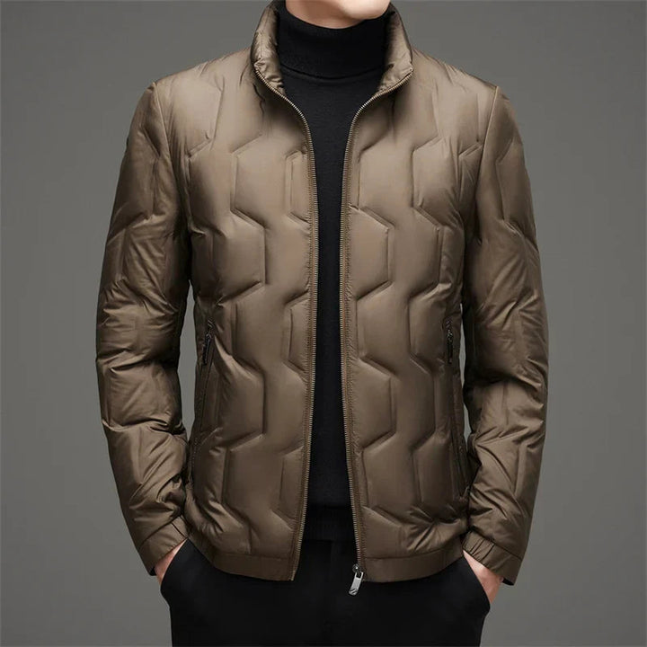 Men's Quilted Down Jacket – Lightweight Windproof Warmth