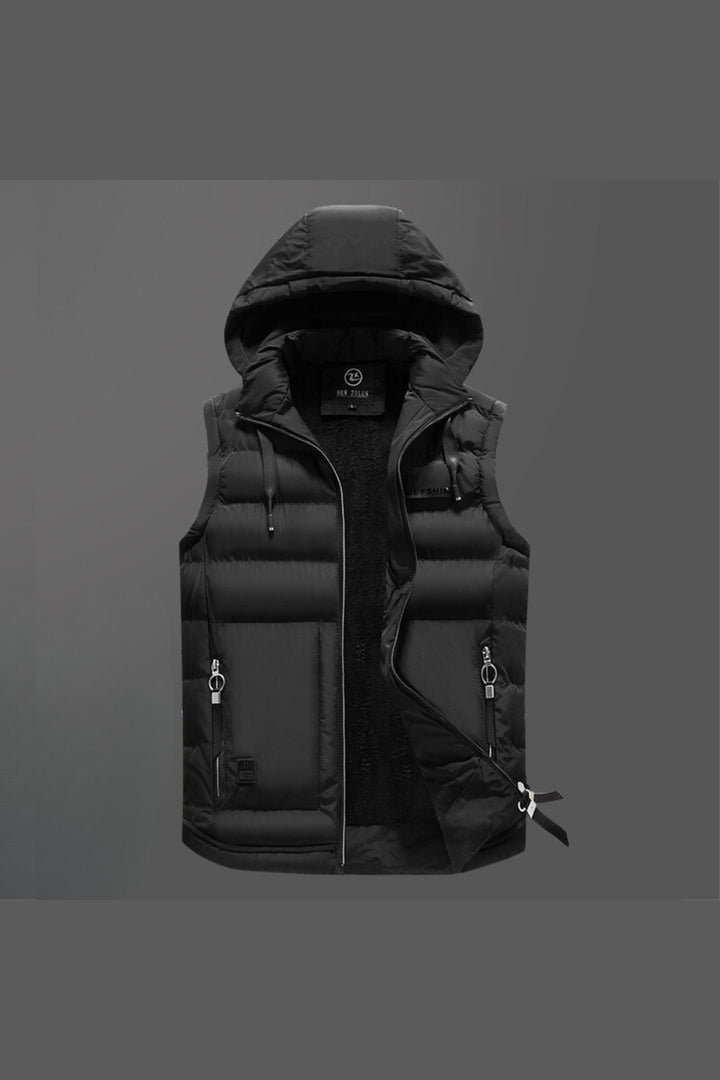 Men's Down-Filled Gilet – Porter Hooded Insulated Bodywarmer