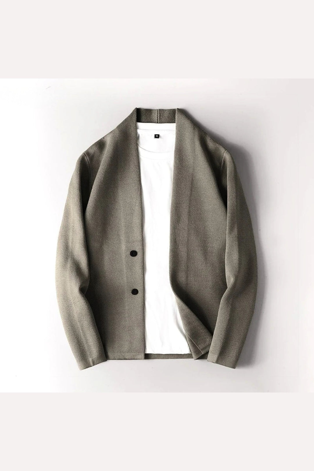 Men's Ribbed Knit Cardigan – Soft Button-Front Layering Piece