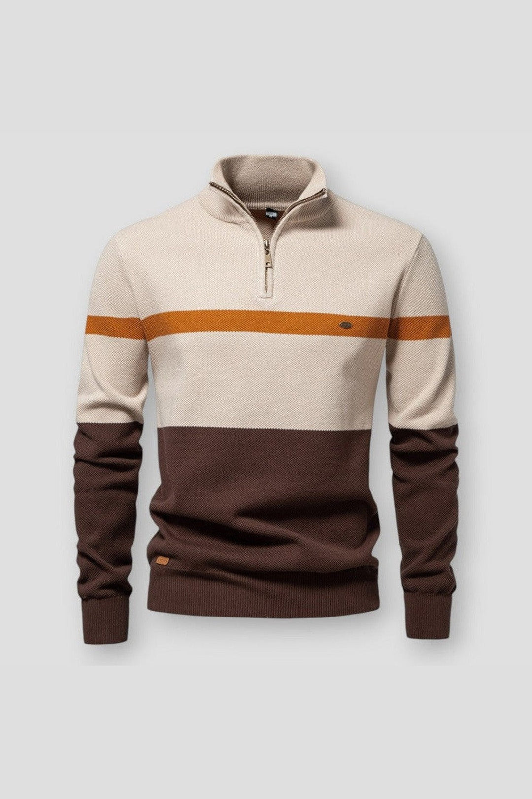 Men's Zephyr Half-Zip Knit Jumper – Stand Collar All-Season