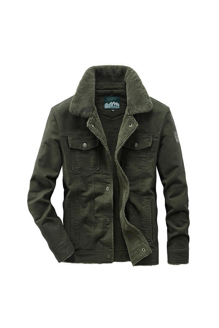 Men's Fortress Padded Cotton Military Jacket – Fleece Lined