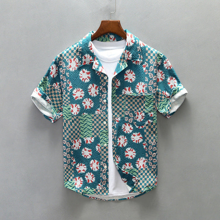 Men's Floral Print Summer Shirt – Tailored Fit Resort Wear