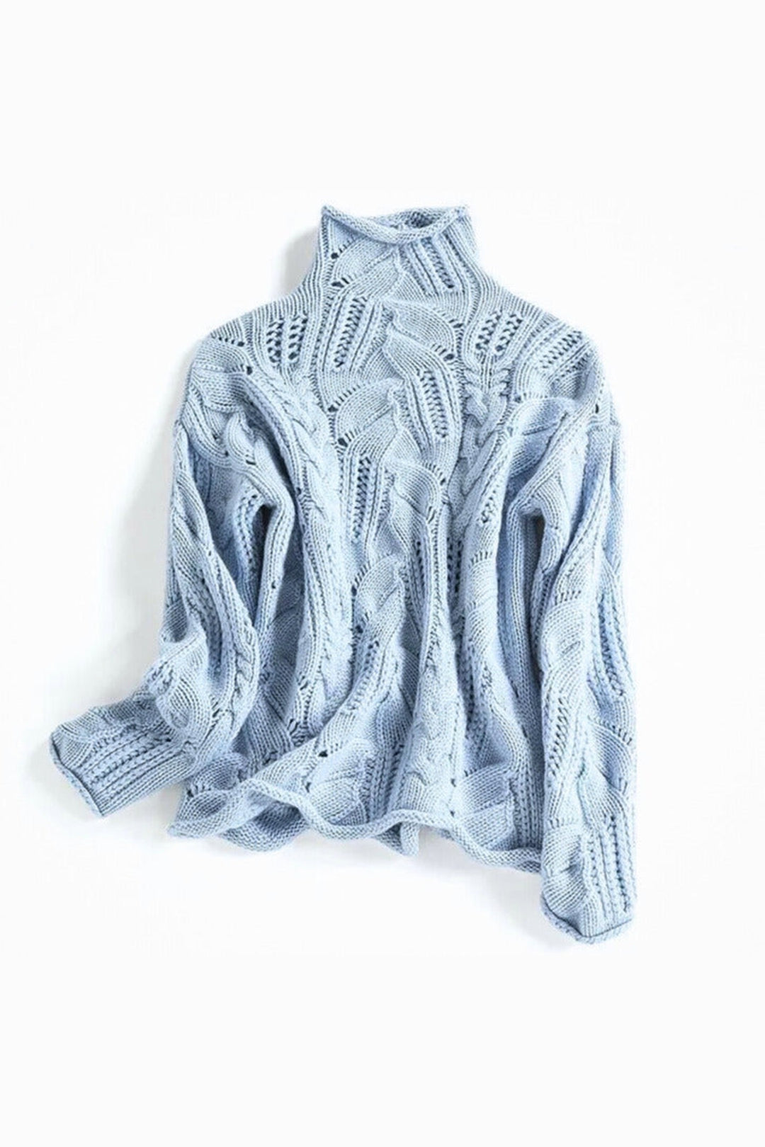 Women's Cashmere Cable Knit Turtleneck Jumper – Winter Layer