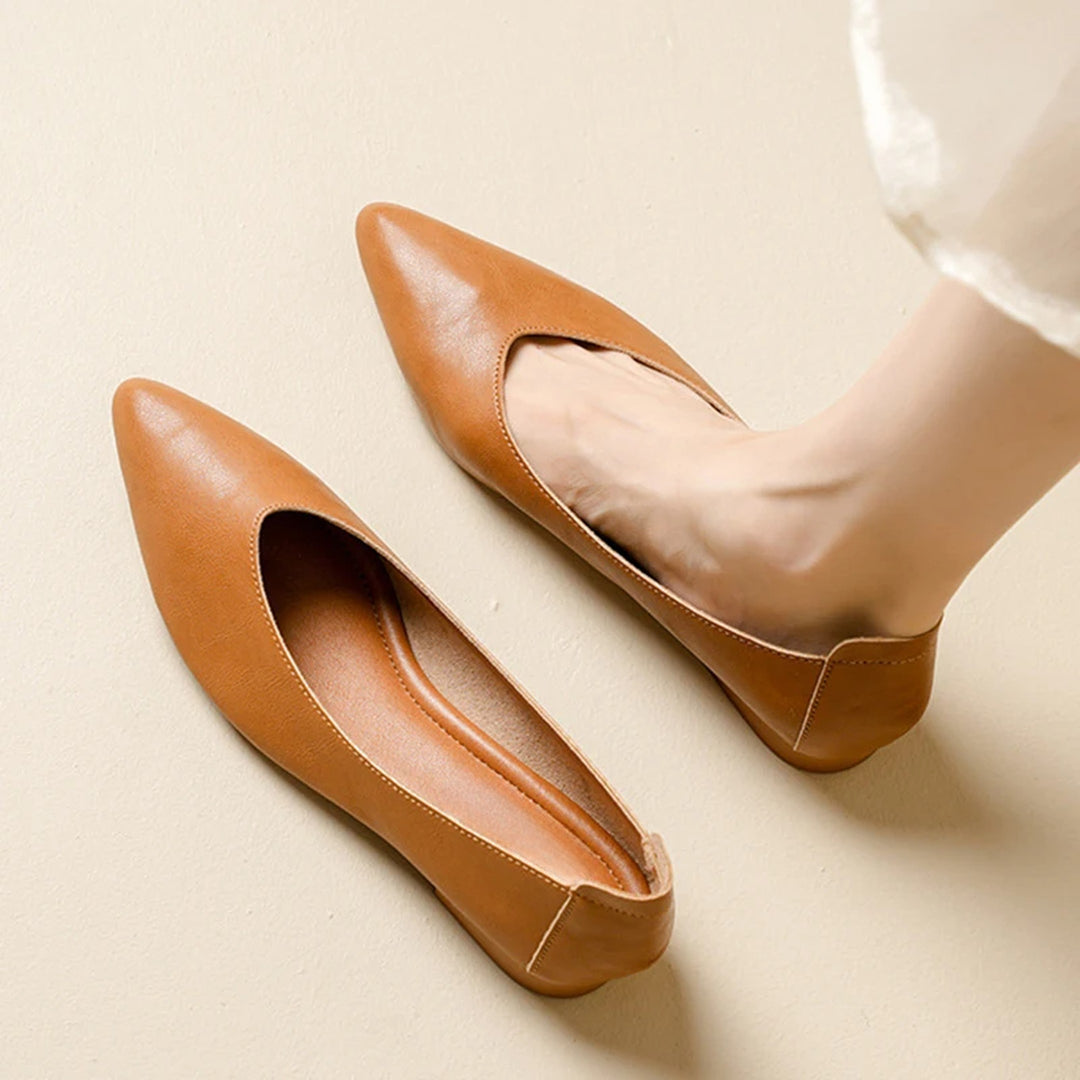 Women's Pointed Toe Block Heel Court Shoes – All-Day Comfort
