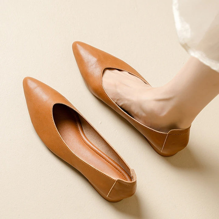 Women's Pointed Toe Block Heel Court Shoes – All-Day Comfort