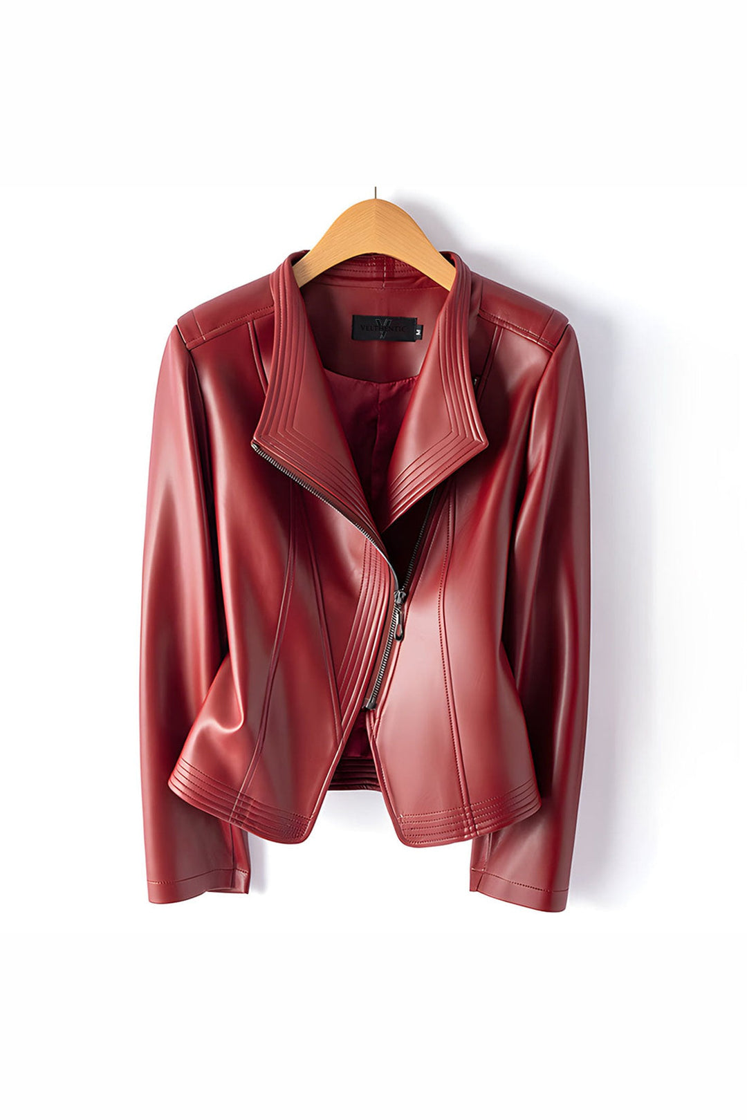 Women's Leather Moto Jacket – Asymmetric Zip Sheepskin Biker