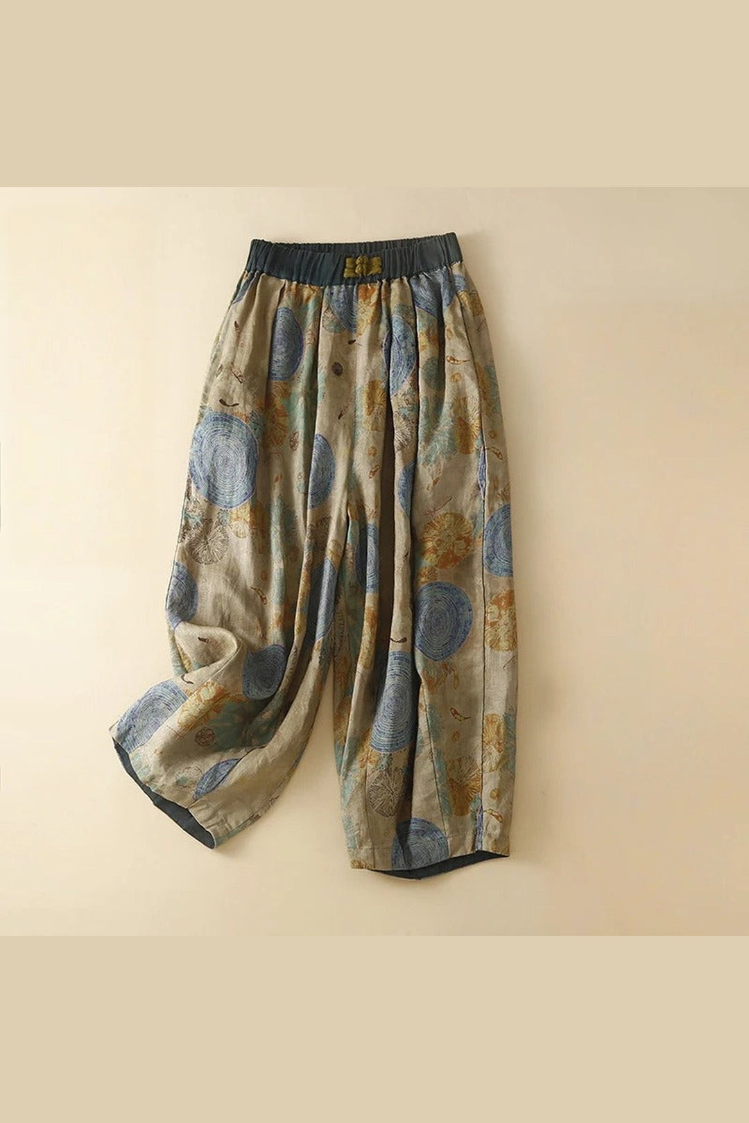 Women's Linen Trousers – Elasticated Waist Relaxed Fit