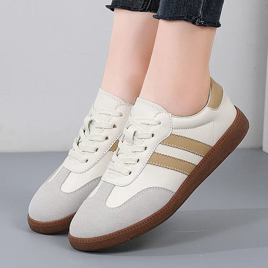 Women's Retro Suede Trainers – Cushioned Gum-Sole Sneakers