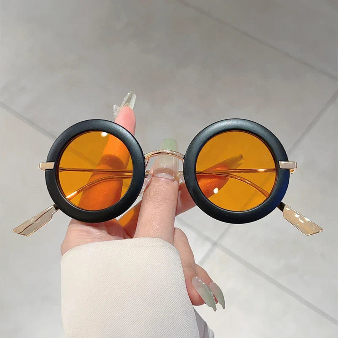 Women's Polarised Round Sunglasses – UV400 Two-Tone Frames