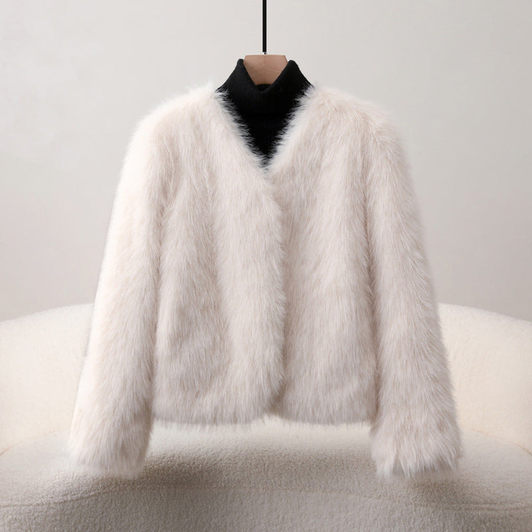 Women's Plush Tailored Coat – Elegant Everyday Winter Warmth