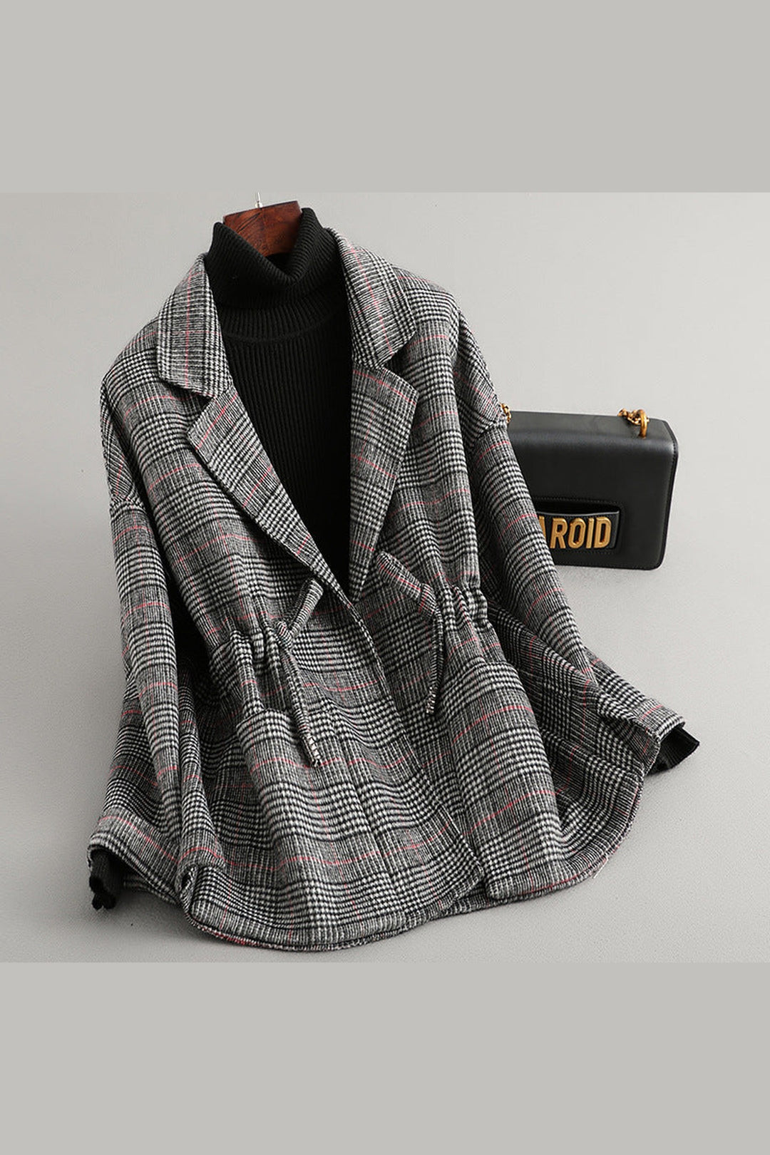 Women's Wool Knit Cardigan – Shawl Collar & Tie Waist