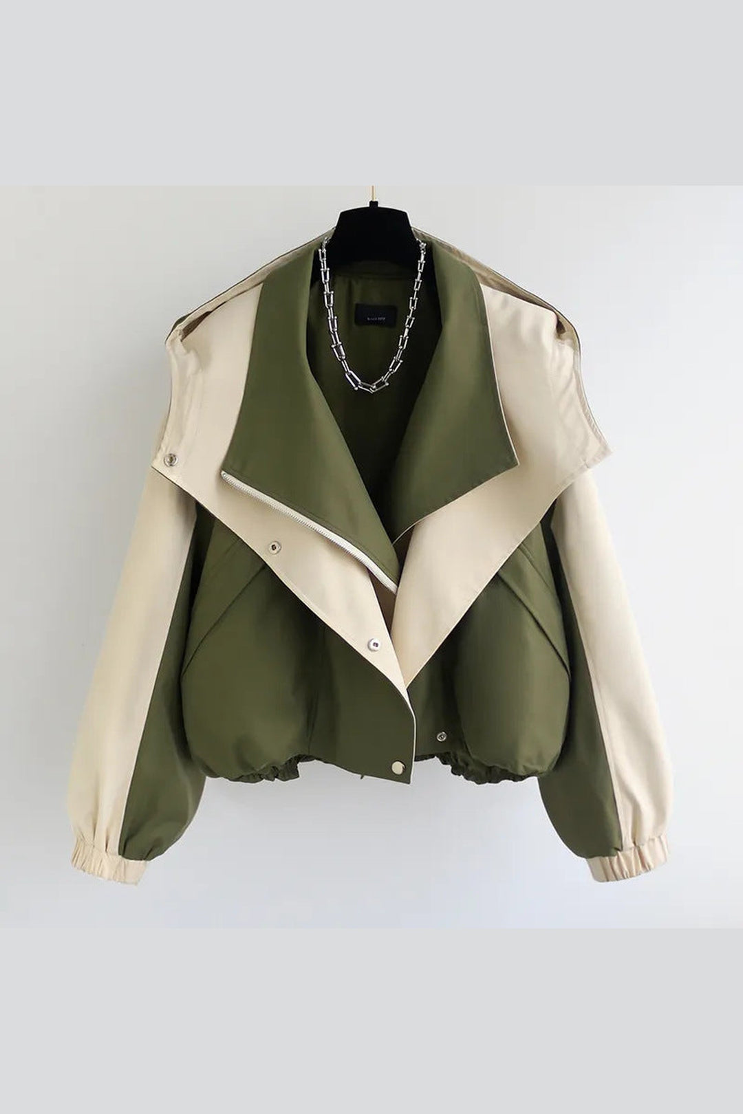 Women's Two-Tone Windbreaker Jacket – Lightweight Colour-Block Layer