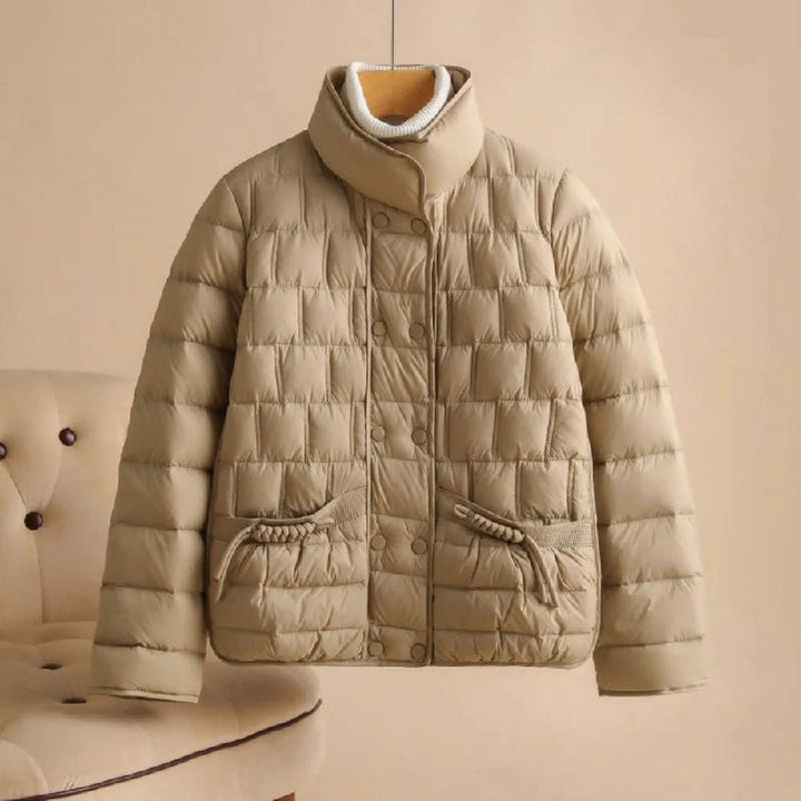 Women's Down Double-Breasted Puffer Jacket – Warm Winter Layer