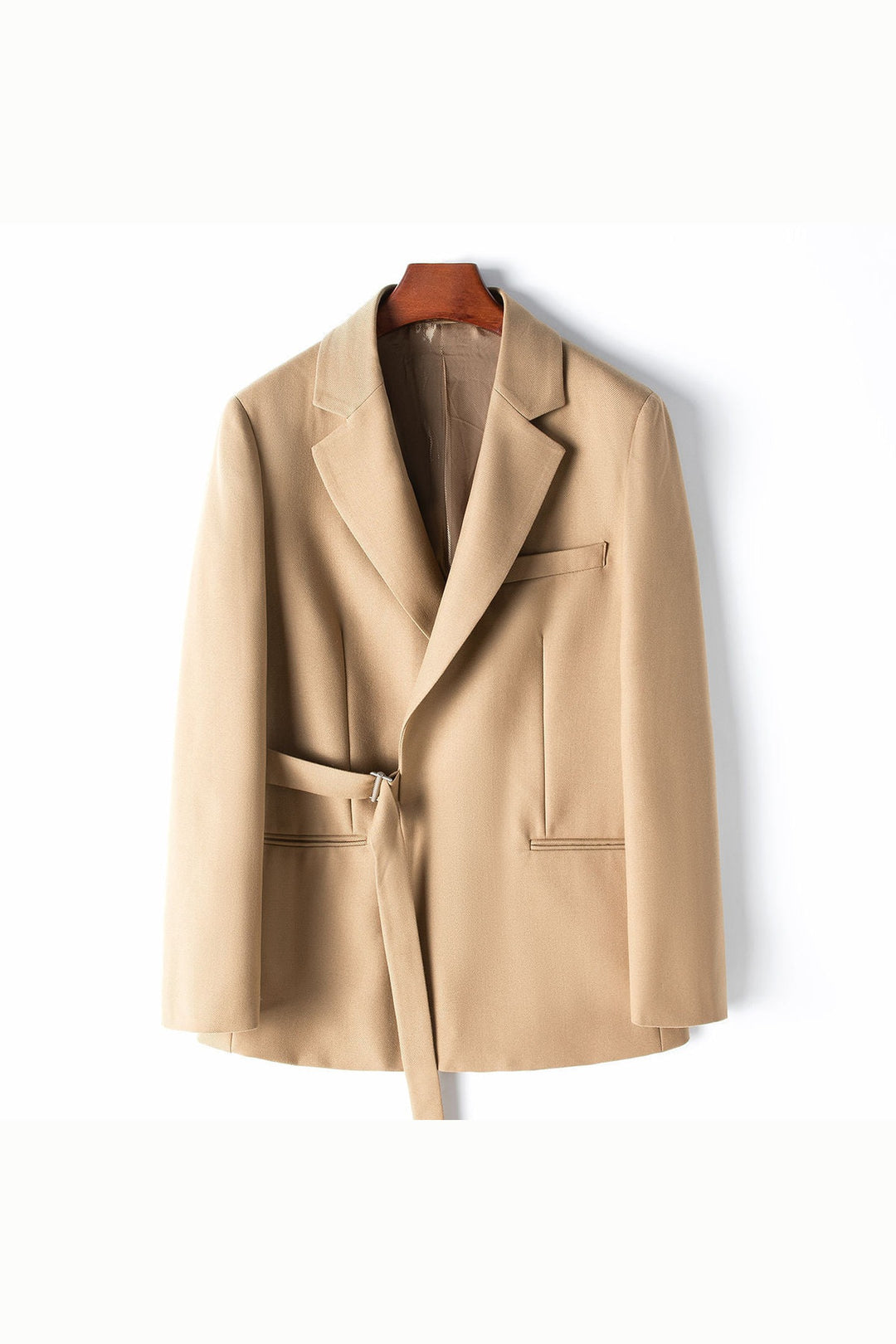 Women's Silken Belted Blazer – Fluid Drape for Day to Evening