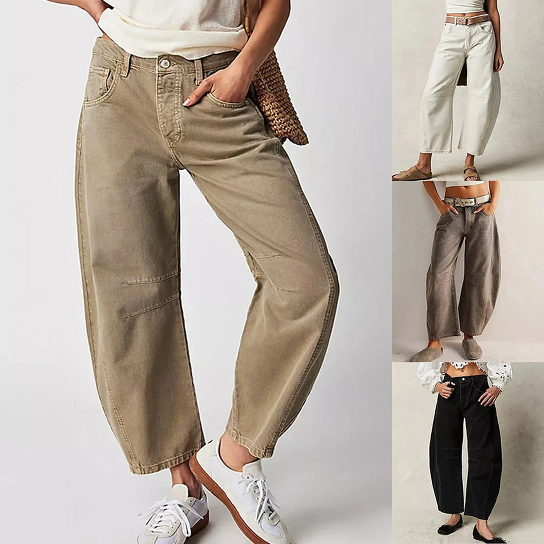 Women's Wide-Leg Stretch Denim Jeans – Relaxed Everyday Fit