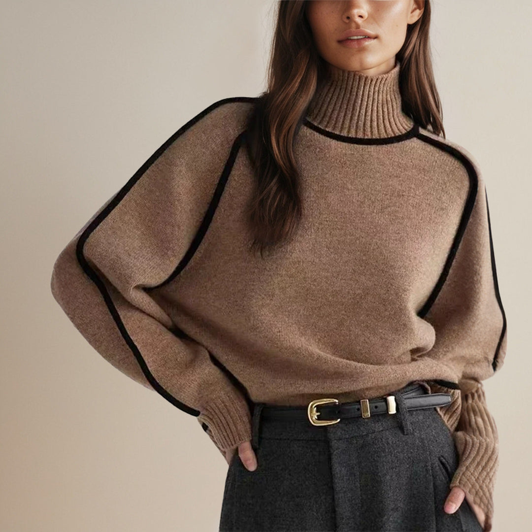 Women's Emilie Cashmere Turtleneck Jumper – Chainette Knit