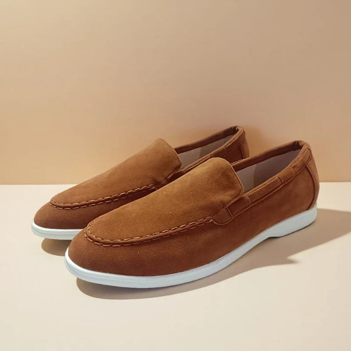 Men's Slip-On Loafers – Stitched Upper – Lightweight Comfort