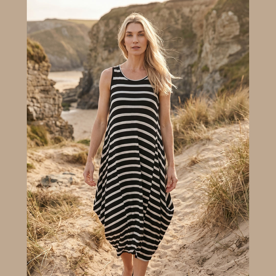 Effortless swing midi dress coastal