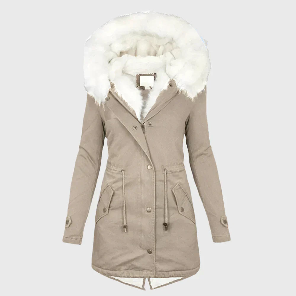Women's Ivy Fur-Lined Hooded Jacket - Cozy Winter Essential