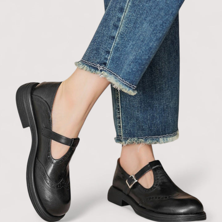 Women's Soft Leather Mary Jane Orthopedic Shoes - Everyday Comfort