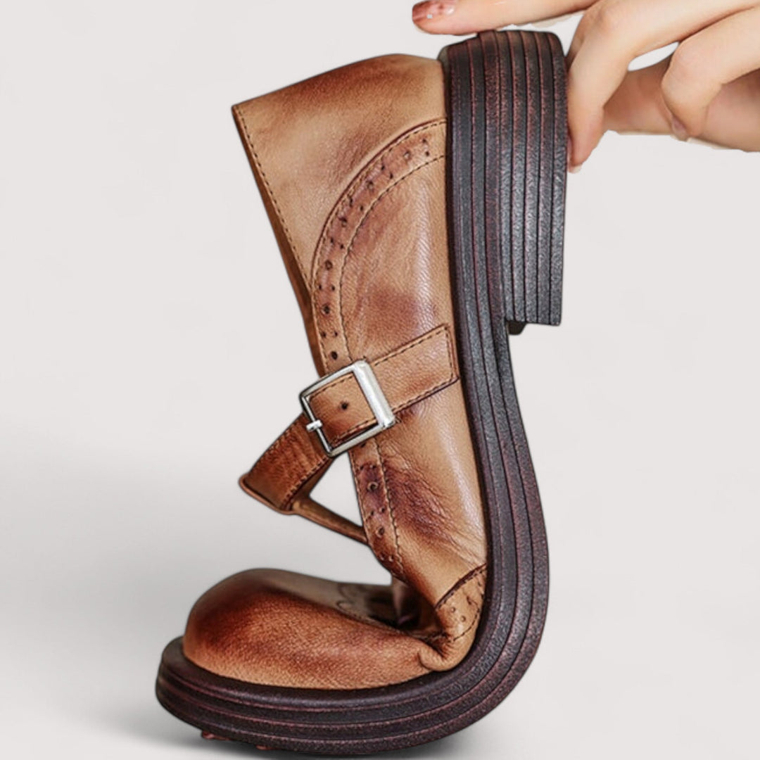 Women's Soft Leather Mary Jane Orthopedic Shoes - Everyday Comfort
