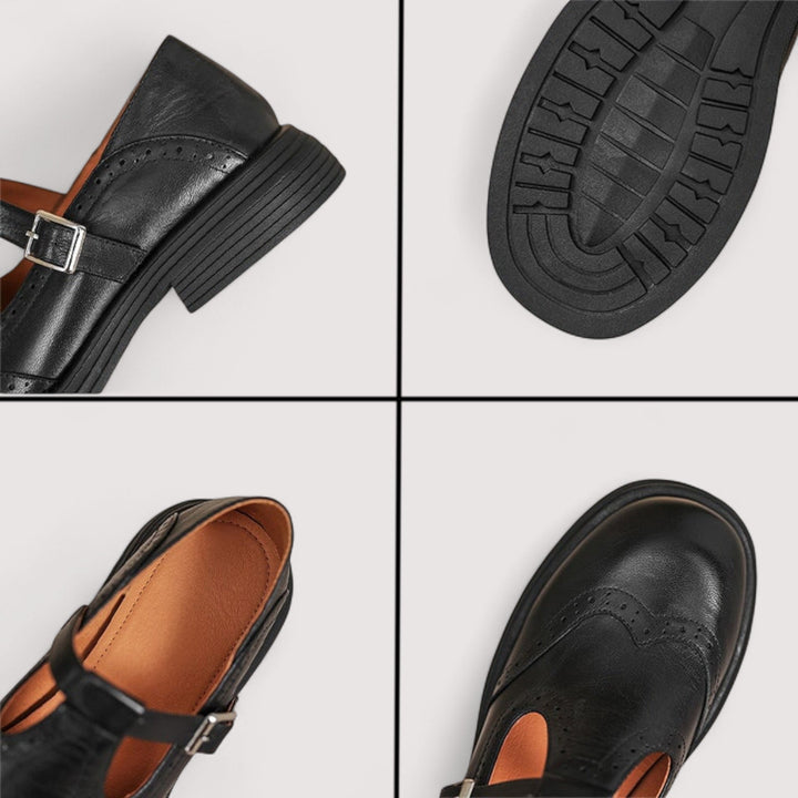 Women's Soft Leather Mary Jane Orthopedic Shoes - Everyday Comfort