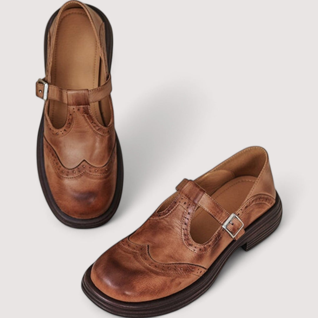 Women's Soft Leather Mary Jane Orthopedic Shoes - Everyday Comfort