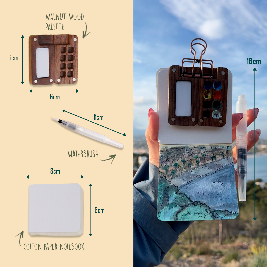 Kit Aquarelle de Voyage — Peignez partout, sans installation