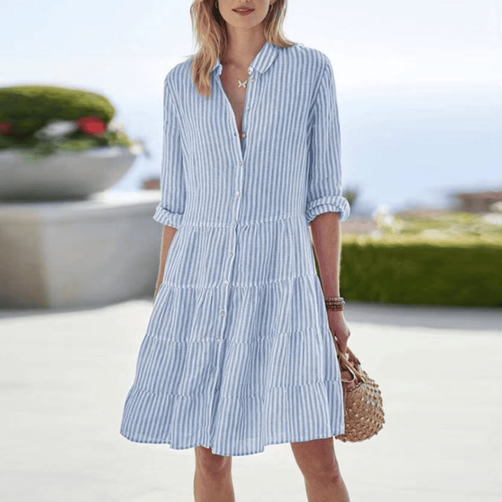 Women's Striped A-Line Dress - Breezy Summer Style