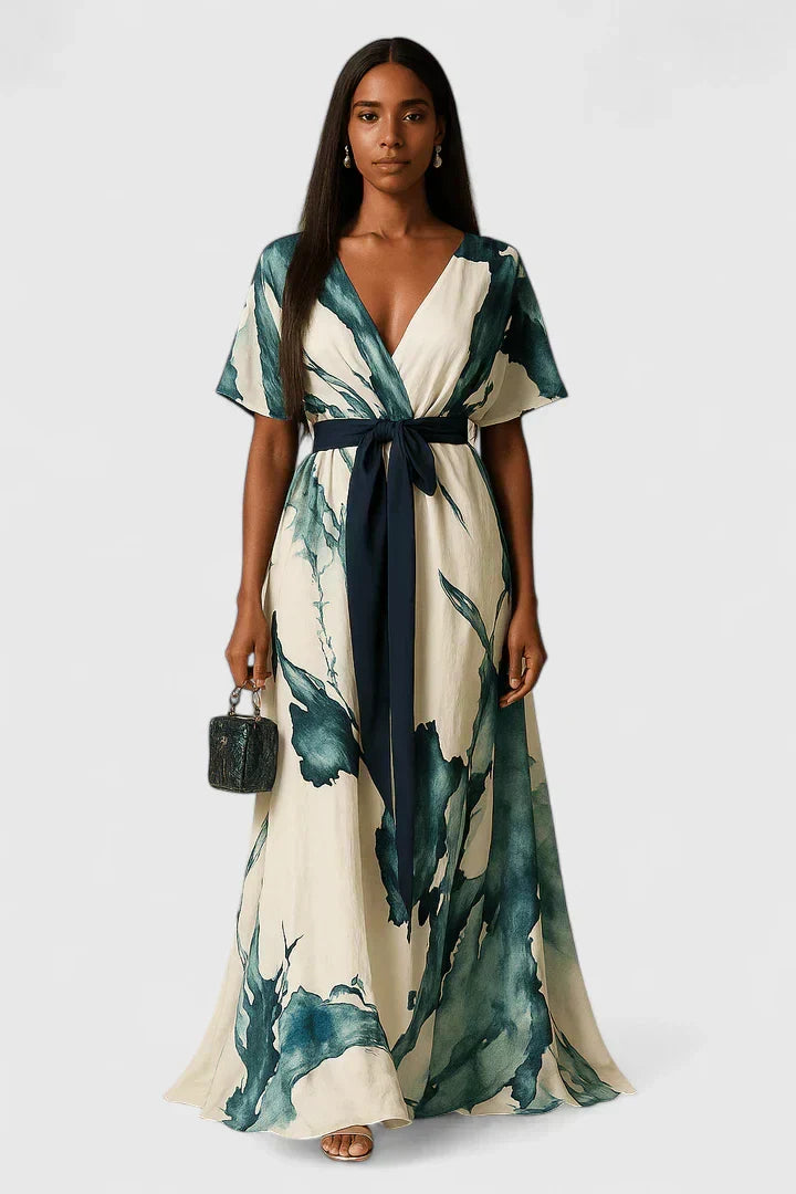 Women's Watercolor Print Dress - Day to Evening Elegance