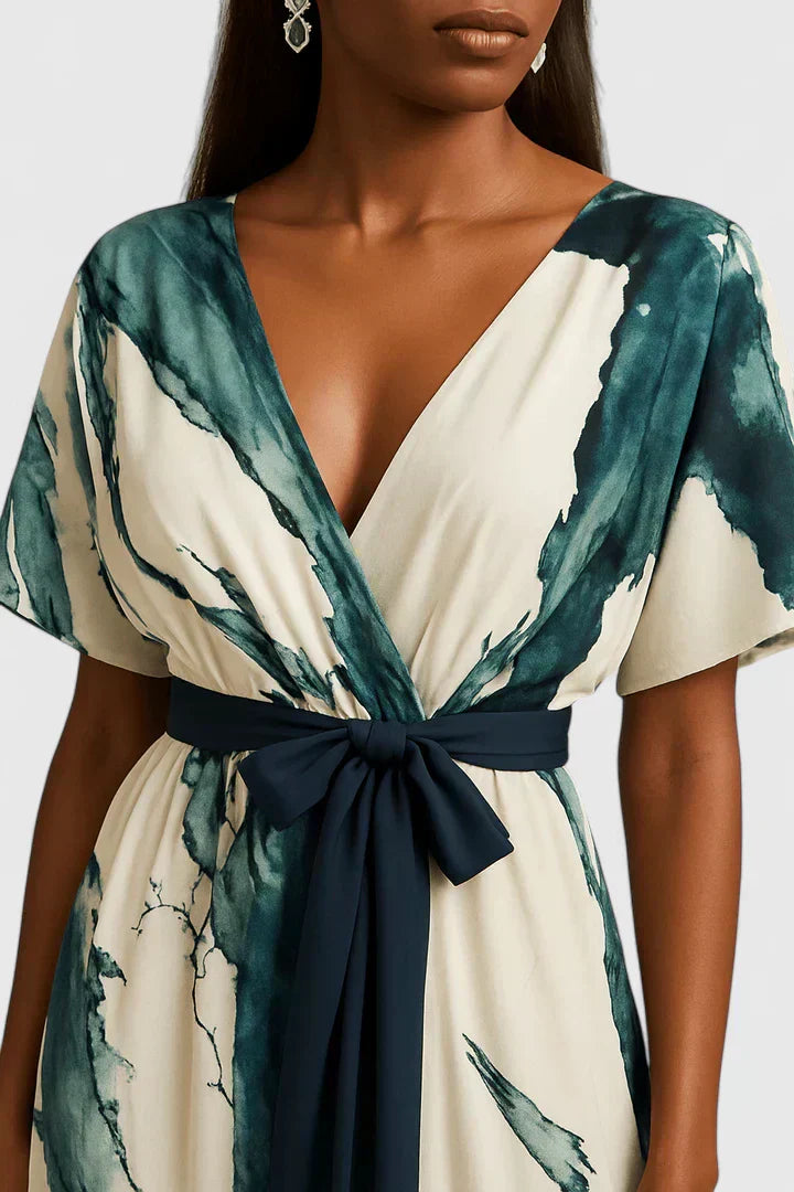 Women's Watercolor Print Dress - Day to Evening Elegance