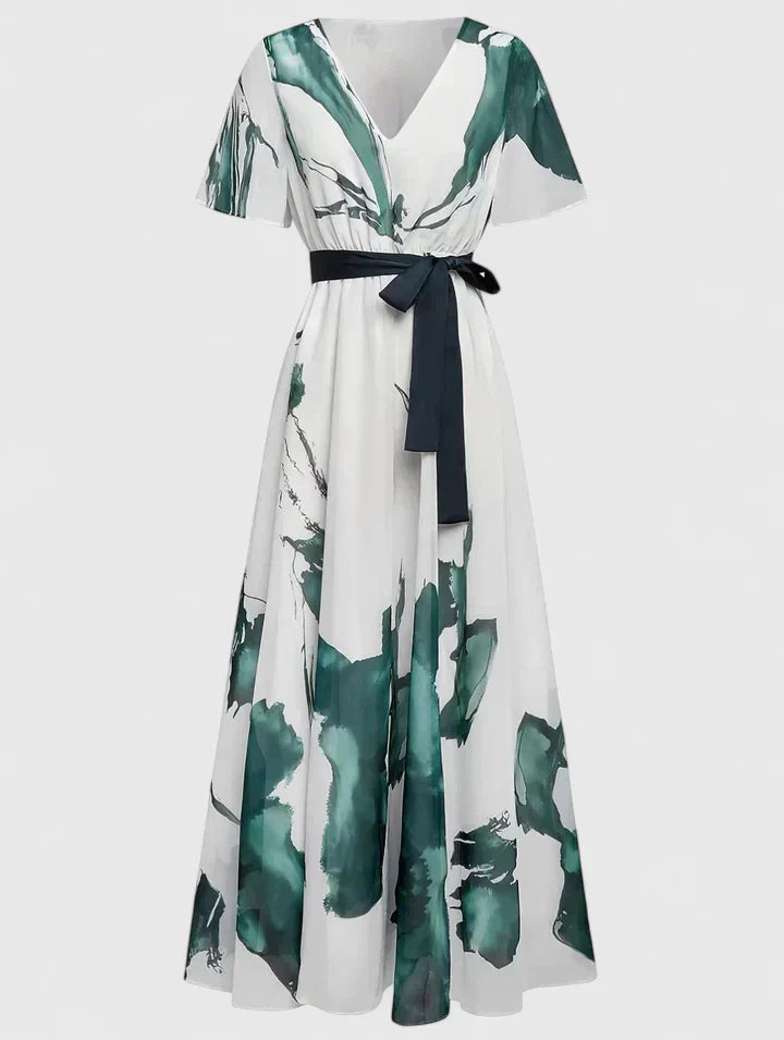 Women's Watercolor Print Dress - Day to Evening Elegance