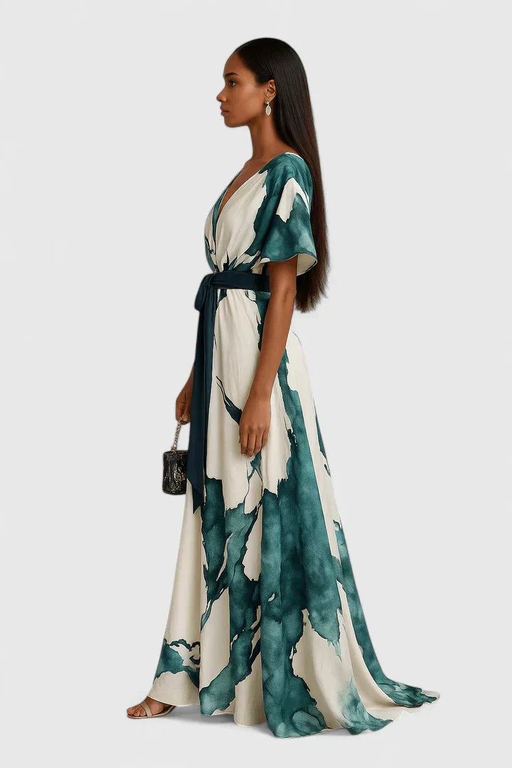Women's Watercolor Print Dress - Day to Evening Elegance