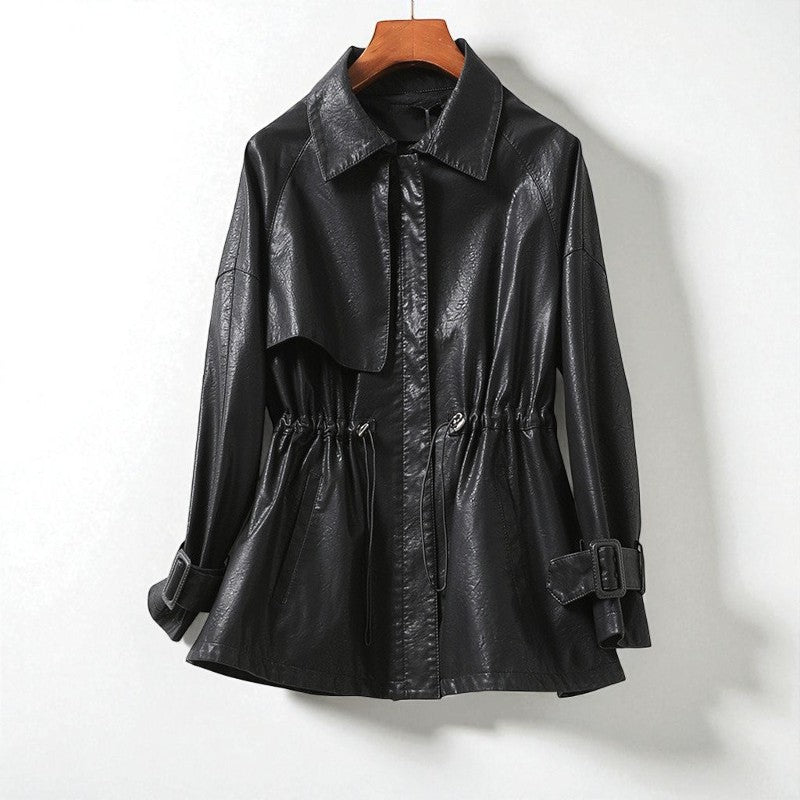 Geneva Cinched Leather Jacket