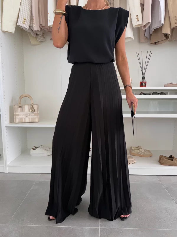 Women's Marian Elegant Pleated Set - Polished and Refined