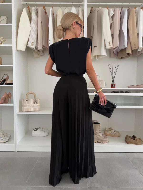 Women's Marian Elegant Pleated Set - Polished and Refined
