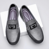 Men's Leather Buckle Loafers – Smart-Casual Slip-On Shoes