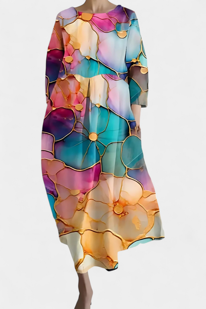 Women's Flowing V-Neck Dress - Your All-Day Comfort