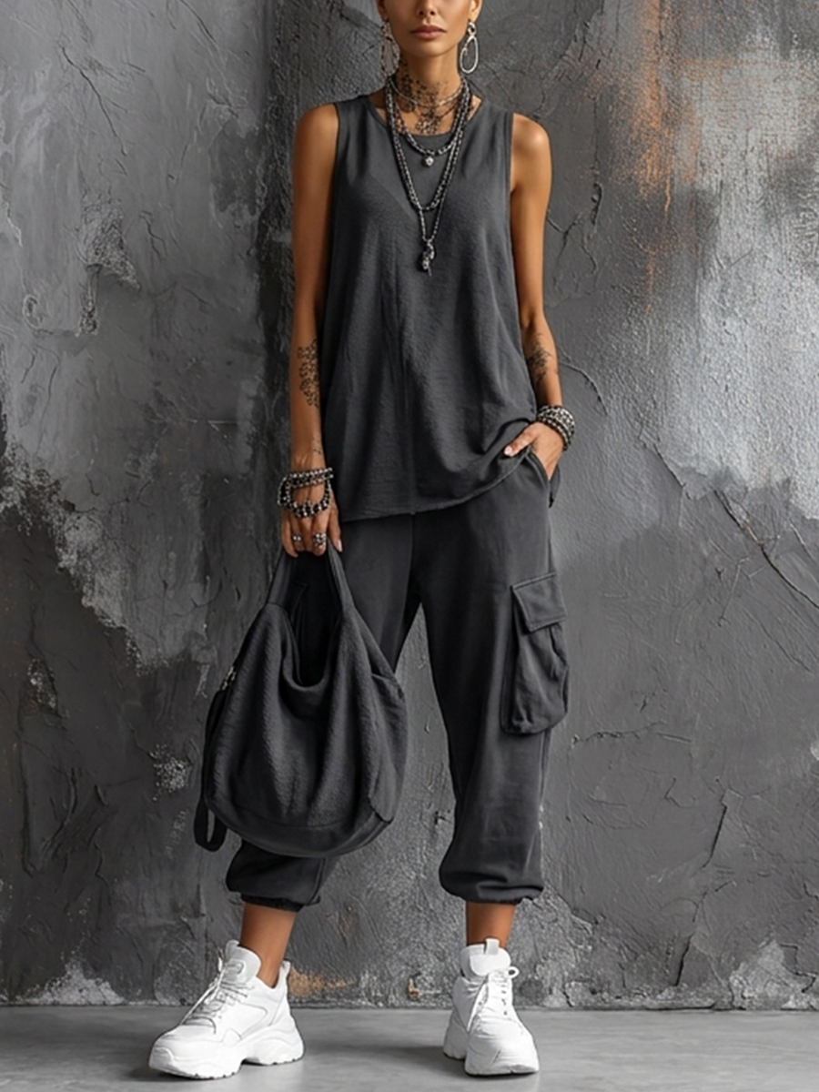 Women's Relaxed Two-Piece Set - Effortless Everyday Comfort