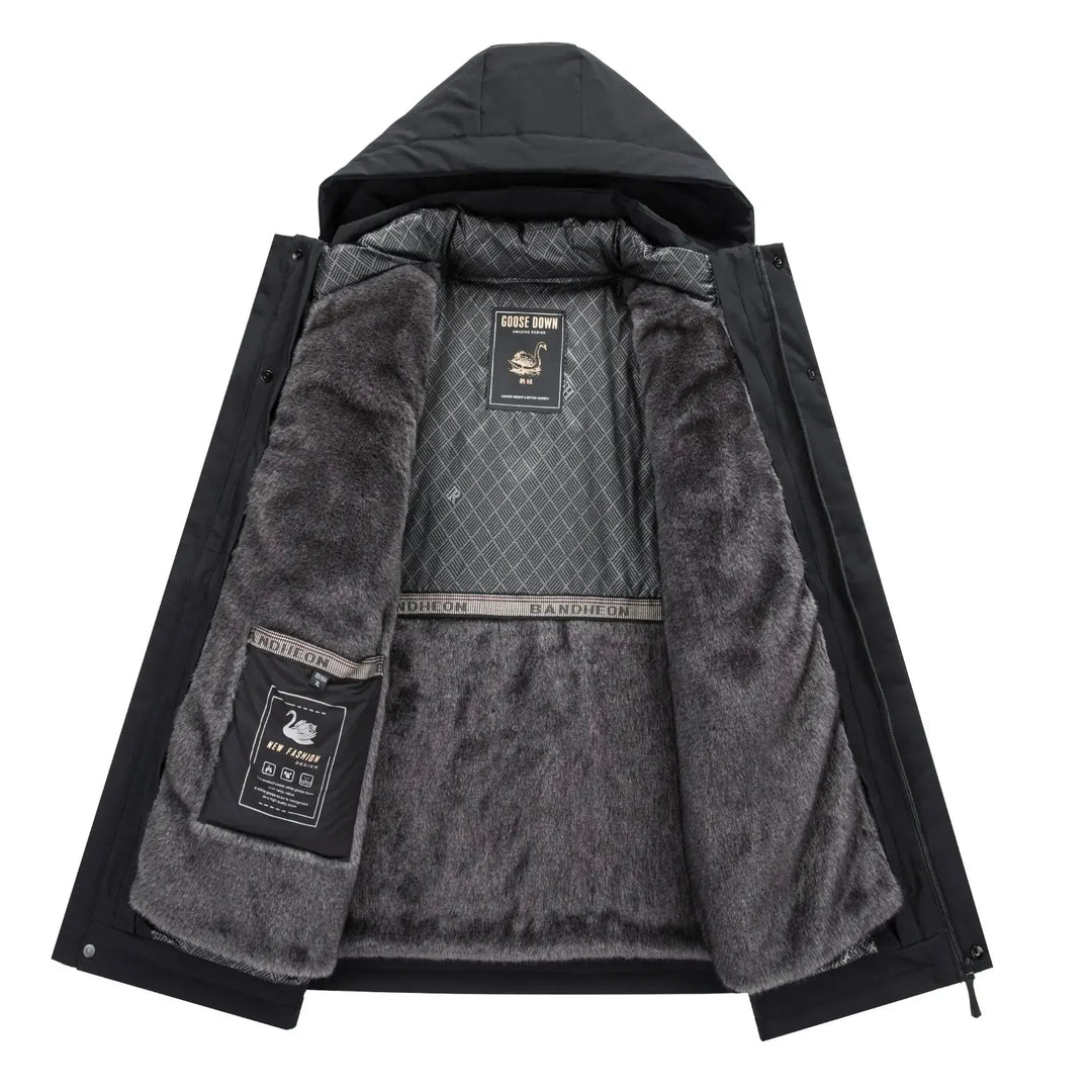 Men's Down Parka – Insulated Hooded Winter Coat
