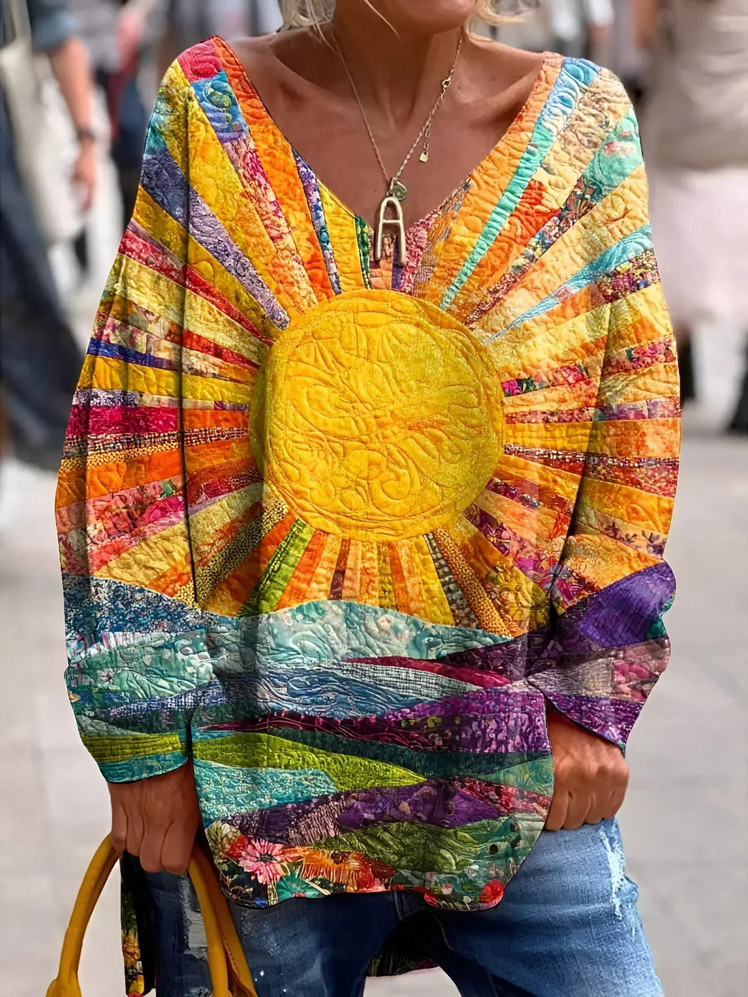 Women's Colorful Blouse - cheerful style for everyday wear
