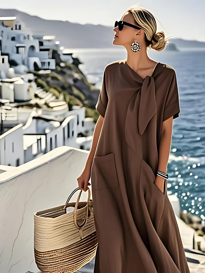 Women's Ella Elegant Dress with Pockets - Lightweight Summer