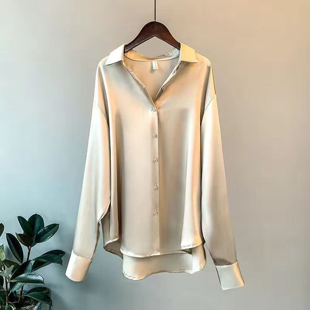 Women's Satin Shirt - Luxurious & Versatile for Day or Night