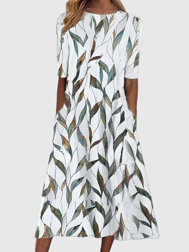 Women's Floral Midi Dress - Effortless Summer Style