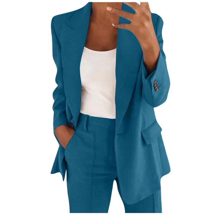Women's Alveria Elegant Blazer & Pants Set - Polished Power Dressing