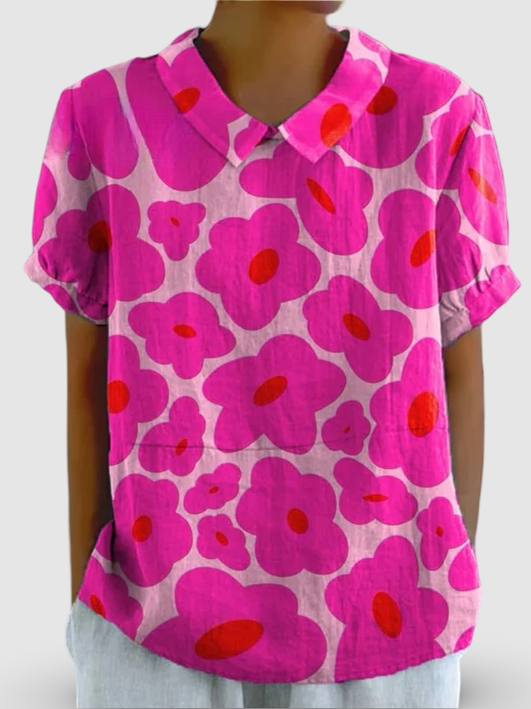 Women's Odessa Cotton Floral Blouse - Casual Style