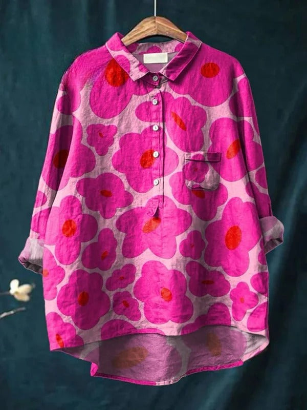 Women's Odessa Cotton Floral Blouse - Casual Style