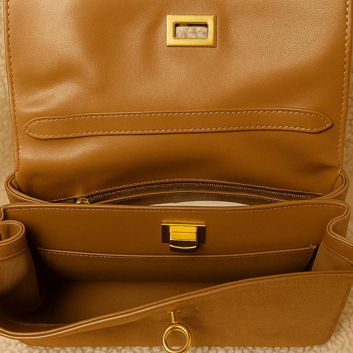 Women's Genuine Suede Shoulder Bag - Spacious & Elegant