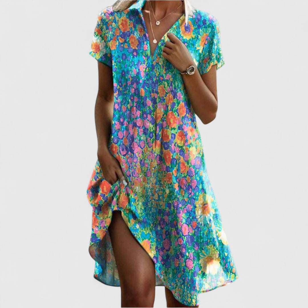 Women's Printed Boho Dress - Effortless Summer Style